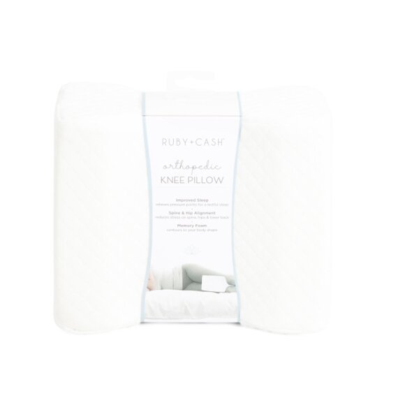 RUBY + CASH White 9.75x6 Supporting Knee Pillow With Latex Memory Sponge - Picture 1 of 1